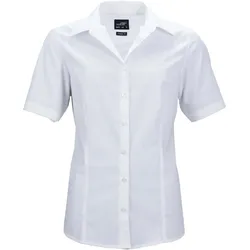 James & Nicholson Damen Popeline Business Bluse kurzarm JN643 white XS