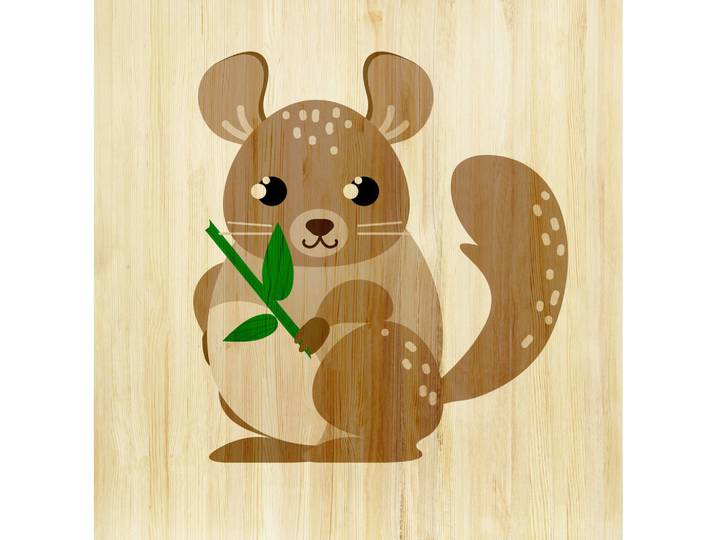 Babywanddeko Karla Koala, Grau, Holz, Birke, 50x50x3 cm, Babymöbel, Kinderzimmer-Deko, Babyzimmer Wanddeko
