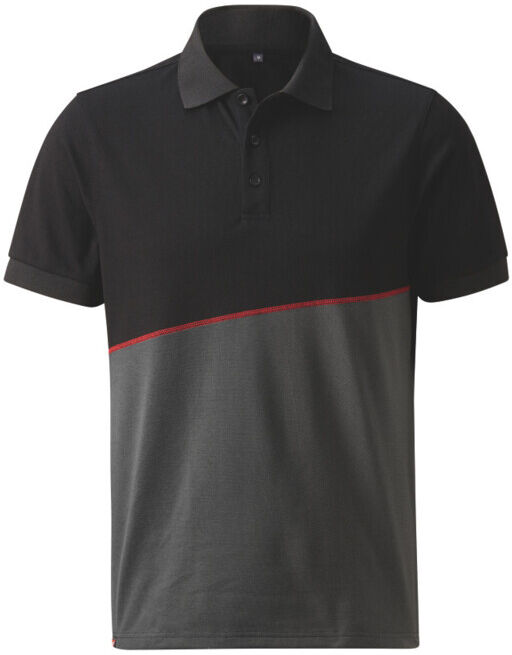 HOLEX Polos, gris foncé / noir / rouge, Taille unisexe: XS (090622 XS)