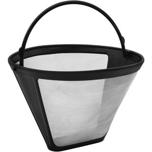 Fackelmann Kaffeefilter 42273, Größe 4, Edelstahl / Kunststoff, Dauerfilter