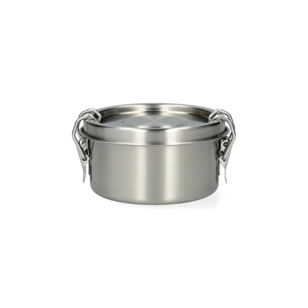 Dille & Kamille Lunchbox van RVS met siliconen ring, rond, Ø10 cm, 300 ml