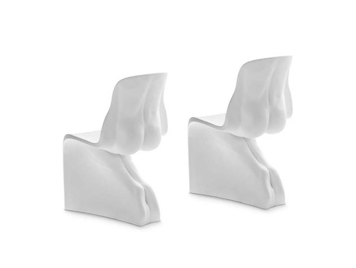 CASAMANIA set de 2 chaises HIM (Blanc opaque RAL 9016 - Polyéthylène)