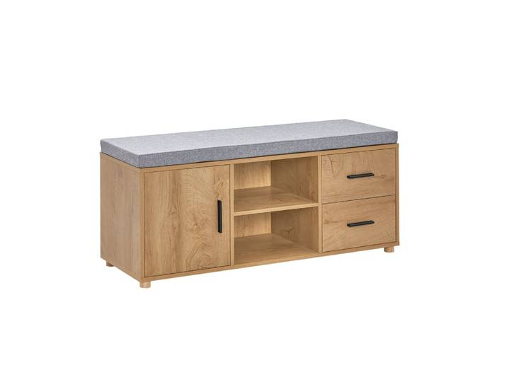 Banc de rangement à chaussure effet bois