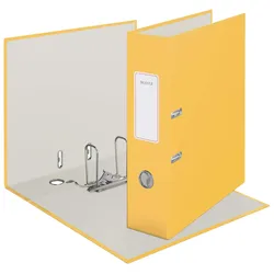 LEITZ Ordner Rückenbreite 8 cm DIN A4 stabile Pappe warmes gelb