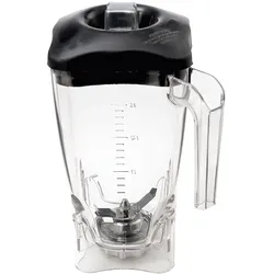 Diamond Lexan Becher quadratisch 2 Liter mit Deckel und Messe (2 Klingen) (BAB-LXQ)