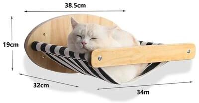 Uplifted Finds Wall Mounted Wooden Cat Climbing Shelves And Scratching Post cat Hammock