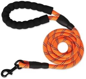 Uplift Essentials Strong Reflective Dog Leash For Small, Medium, And Large Dogs 0.47in 3m orange