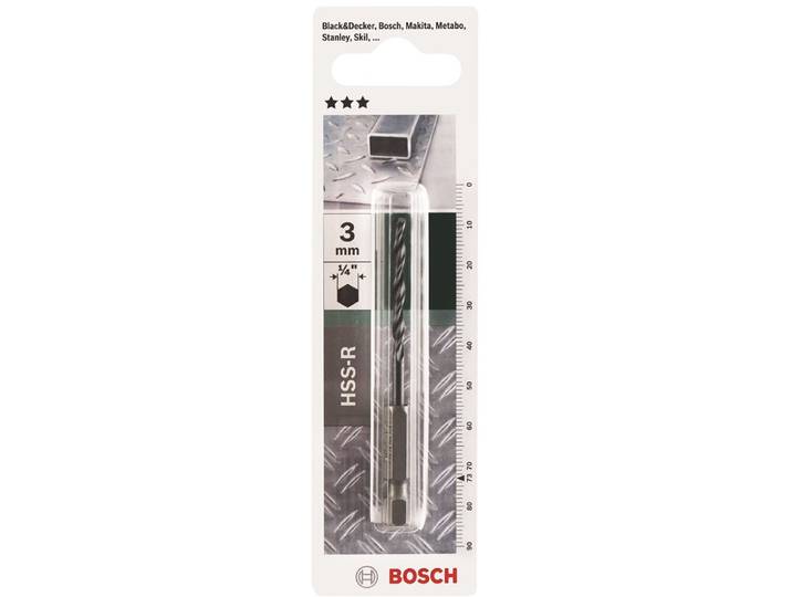 Bosch HSS-R metaalboor - zeskant - 3 mm
