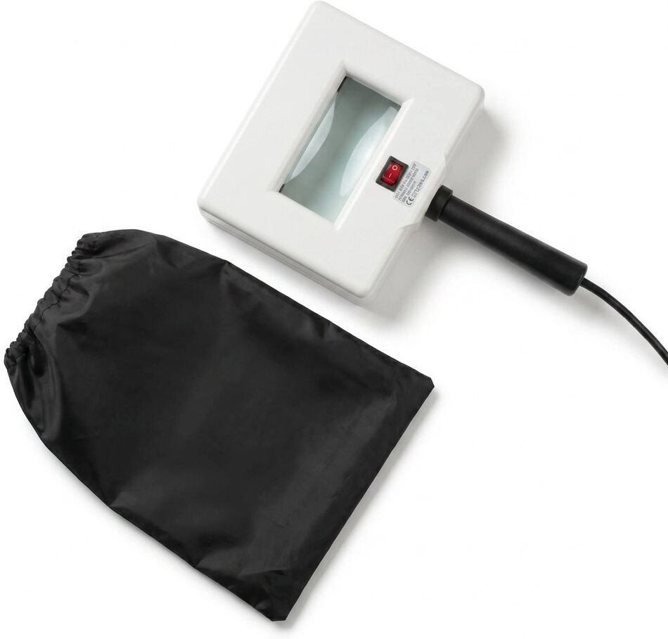 Candeeiro Woods de mão com luz ultravioleta: Ideal para o diagnóstico e análise da pele
