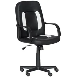 Carmen 6516 Gaming-Stuhl mit Kunstleder – Schwarz/Weiß