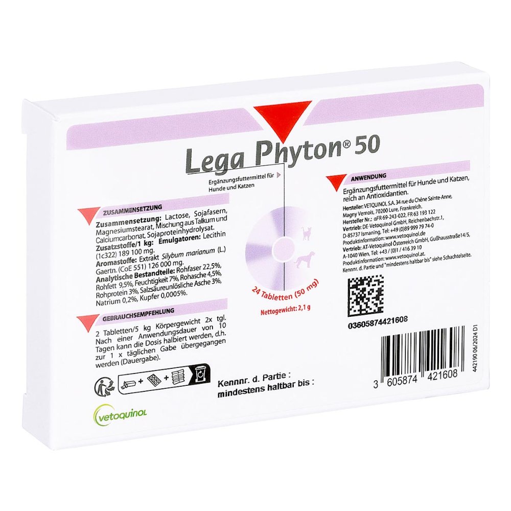 O'ZOO GmbH Lega Phyton 50 Ergänzungsfuttermittel für Hunde und Katzen 16361527