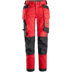 Damen Arbeitshose "6247" - 38 - rot/schwarz