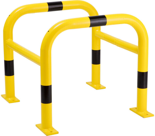 Protection de colonne Moravia acier noir/jaune en 2 parties 600 x 720 x 720 x 720 mm pour montage sur goujon (200.29.660)