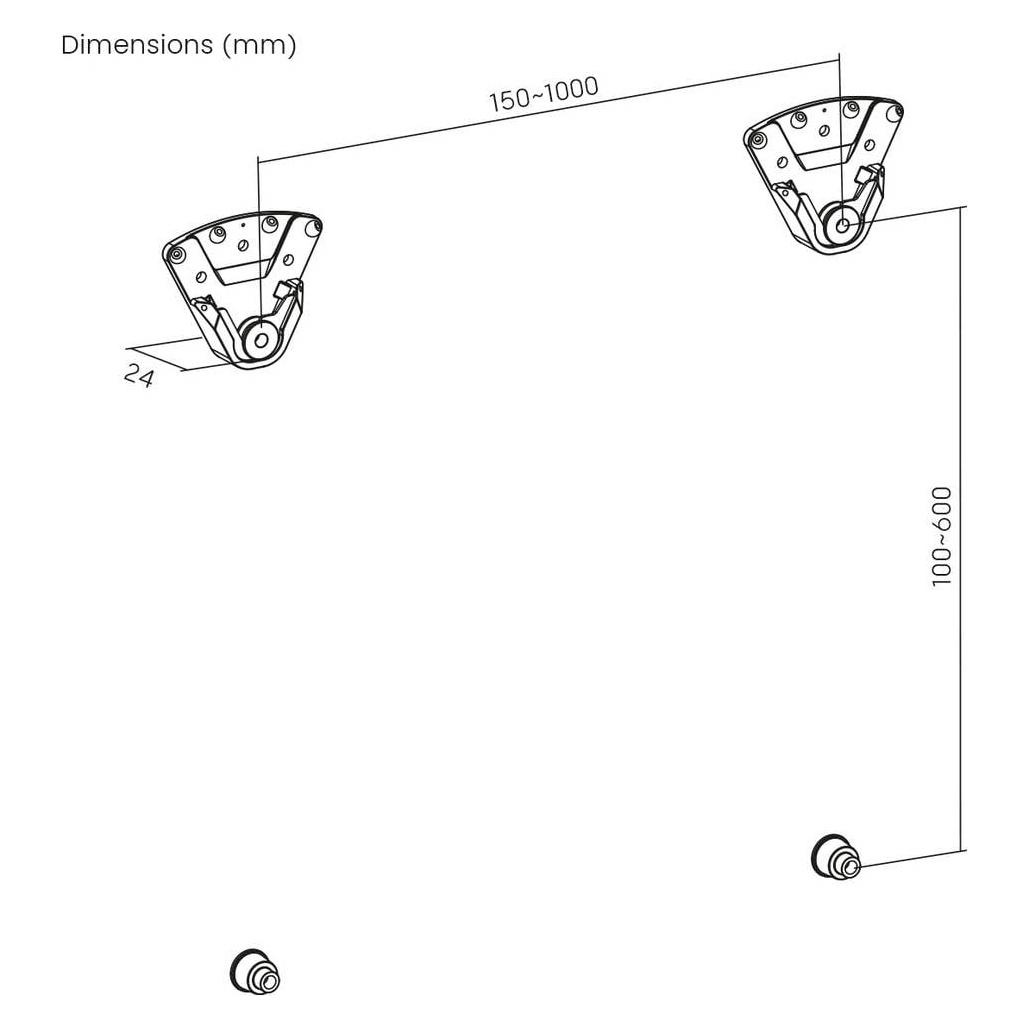 myWall my Wall Wall Mount for LED TV for Screens 32 55 (81 140 Cm) Supports up to 50 Kg (Wand, 75 kg, 32" - 100") (HE 11)