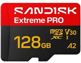 SanDisk extreme pro microsdxc uhs-i card 128gb microsd 250mb/s read / 120mb/s