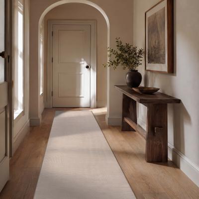 World Rug Gallery Linear Block Machine Washable Non-Slip Backing Area Rug