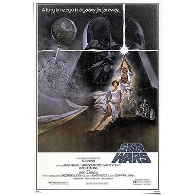 Poster REINDERS "Star Wars - a new hope", blau (farbe bild(er): blau), B:61cm H:91,5cm T:0,1cm, Papier, Bilder, Poster