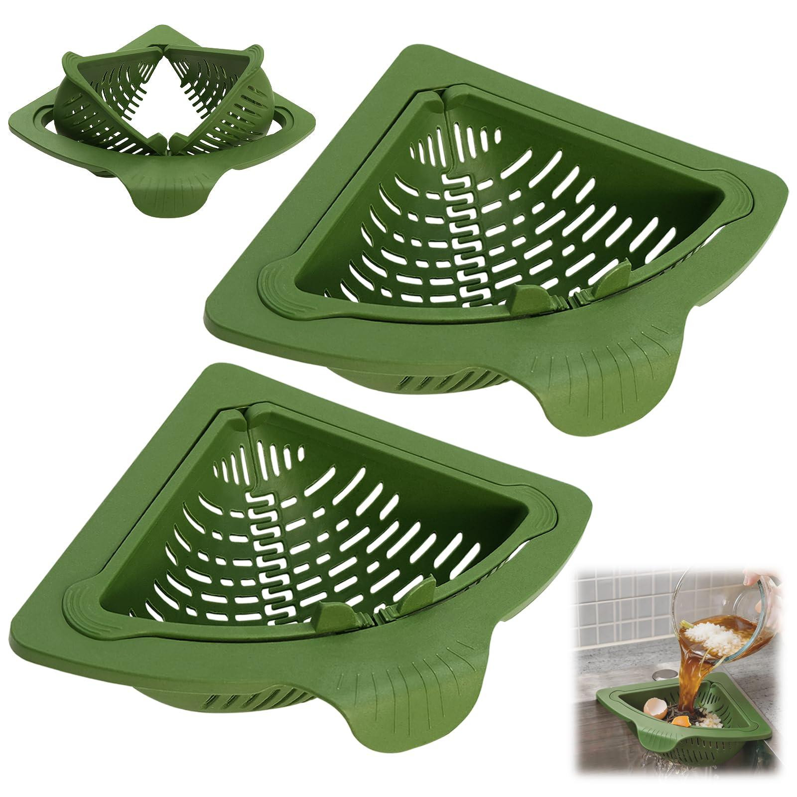 Dripio Magnetisch spoelsieb, 2 stuks, driehoekig, groen, ABS-kunststof