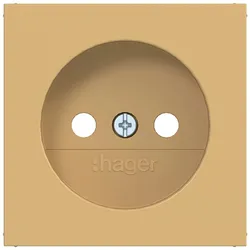 Hager WAS7300C02 Zentralstück für Steckdose ohne Schutzkontakt, A.x/C.x, hazel, matt