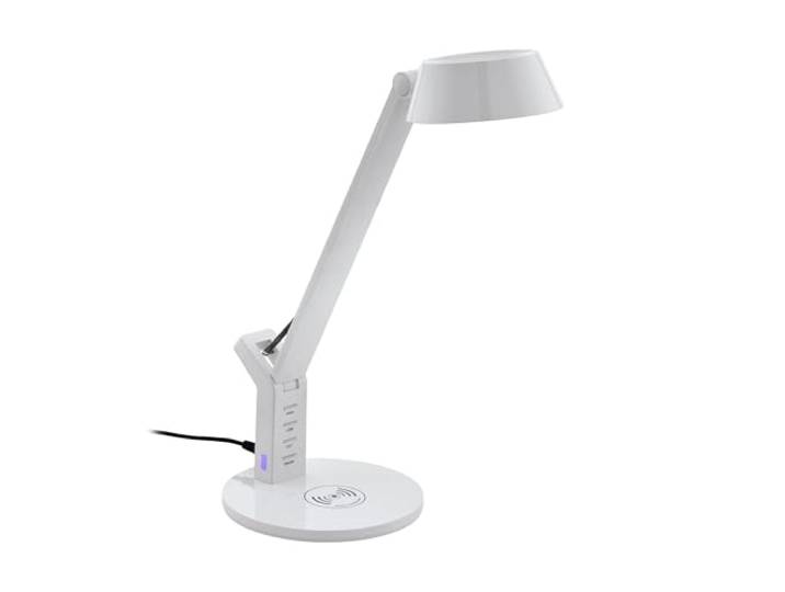 EGLO LED tafellamp Banderalo, 1-lichts bureaulamp met QI oplader, warm