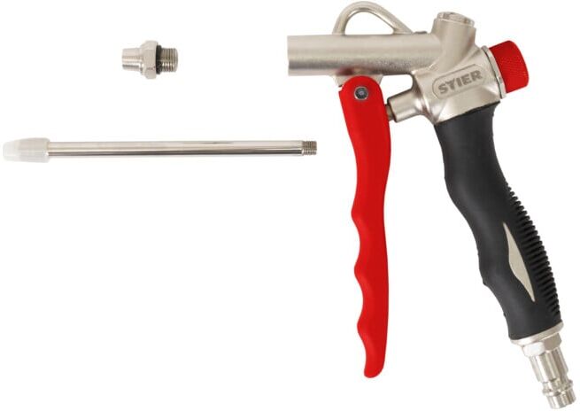 Set STIER Kompressor MKT 215-8-6 ölfrei + Ausblaspistole + Druckluftschlauch + Reifenfüll-Messgerät SRF