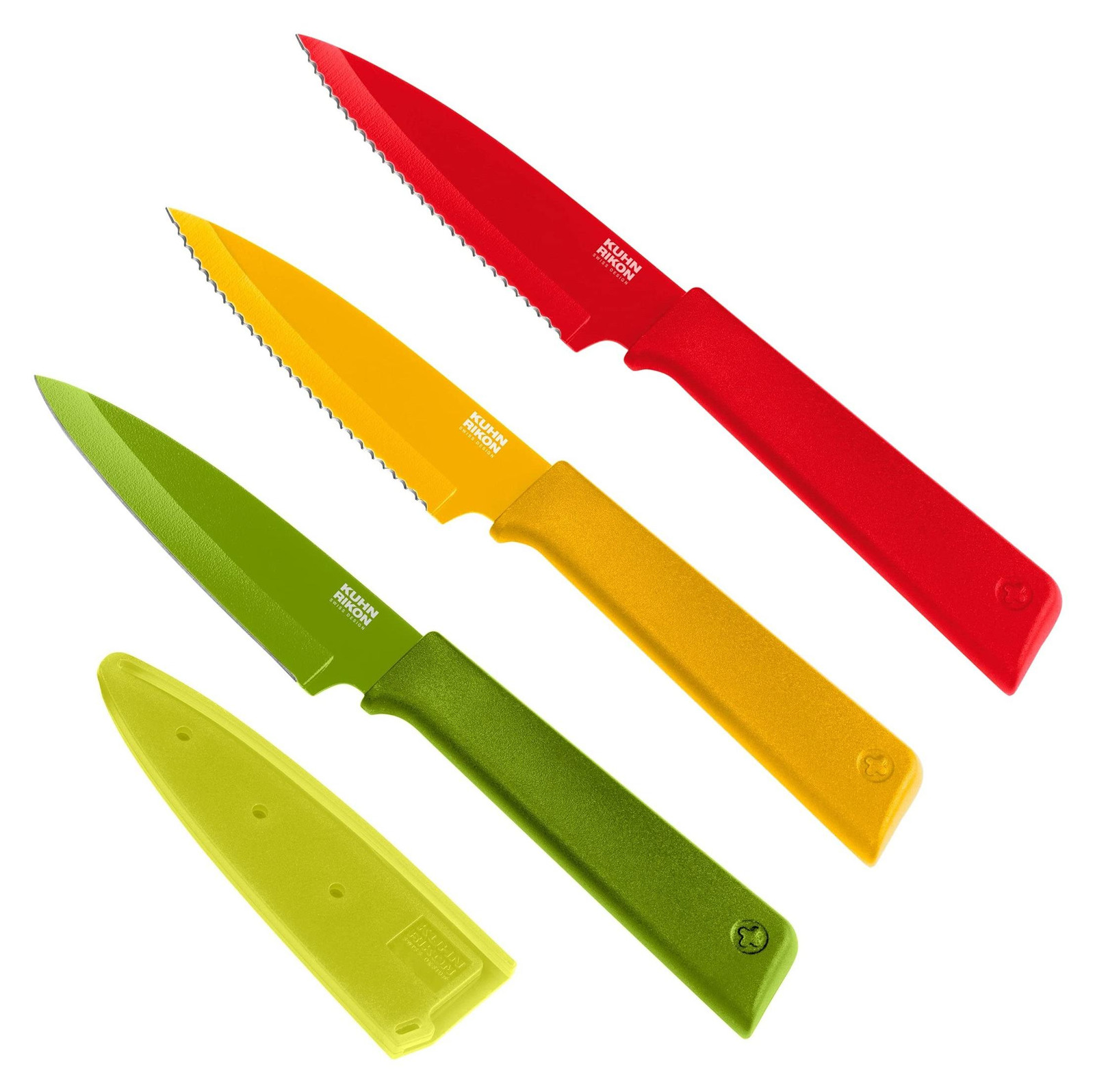 Dripio Set van 3 schilmesjes, roestvrij staal, rood/geel/groen