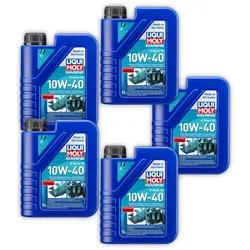 5x Motoröl LIQUI MOLY 25012 Marine 4T Motor Oil 10W-40 Boot Schiff 1 Liter