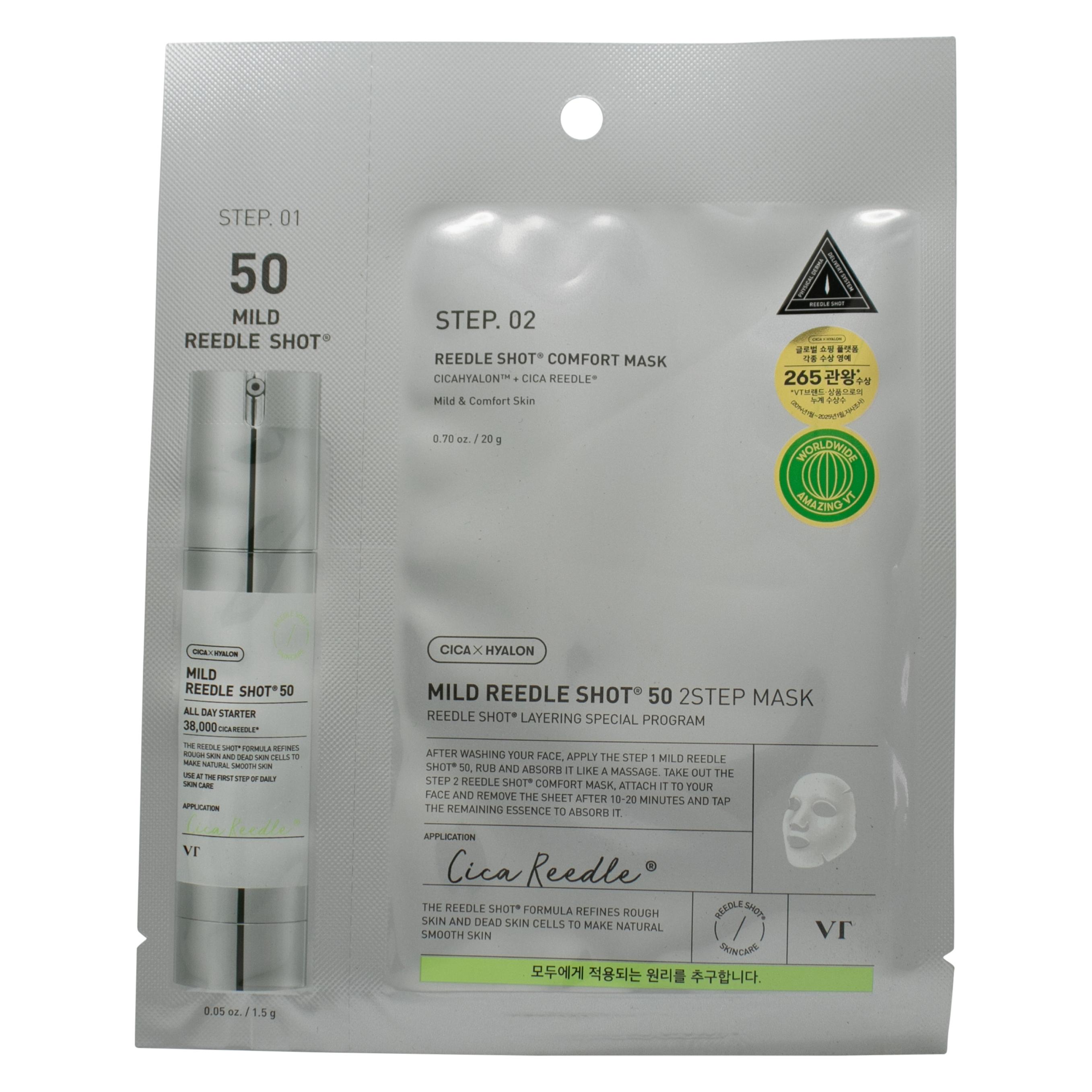 VT Cosmetics Mild Reedle Shot 50 2-Step Mask - 1pc (31 g) (8803463006020)
