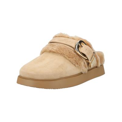 Hausschuh STEVE MADDEN "STEVE MADDEN Hausschuhe Veloursleder", Damen, Gr. 37, beige (tan), Veloursleder, Schuhe Hausschuh
