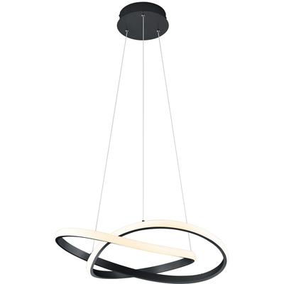 REALITY LEUCHTEN LED Pendelleuchte "Mira", schwarz, 1, Ø 60cm H: 150cm, 1 Stk., Leuchten, Hängeleuchte, Switch Dimmer, Hängeleuchte Pendelleuchte