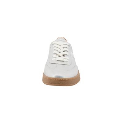 Sneaker TOM TAILOR "Tom Tailor Sneaker Low", Damen, Gr. 40, silber, Leder, unifarben, Schuhe Sneaker