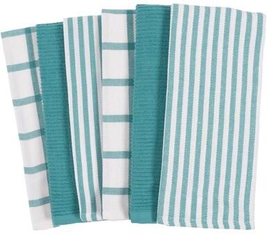 KAF Home Mixed Flat & Terry Kitchen Towels, Set of 6