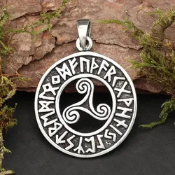 Drachensilber Triskel im Runen Ring 925 Silber Anhänger Triskelion - Silber