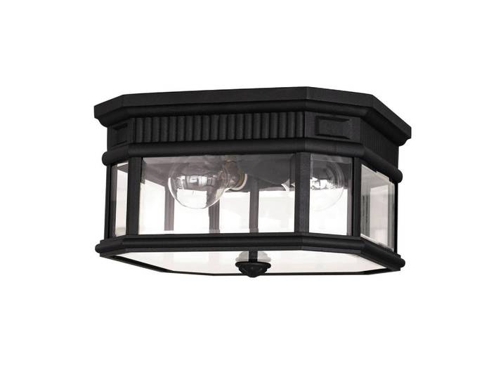 Elstead Lighting Aussendeckenleuchte Cotsln, Schwarz, Metall, Glas, 16.8 cm, RoHS, Lampen & Leuchten, Außenbeleuchtung, Außenleuchten