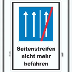 HB-Druck Aufkleber Seitenstreifen nicht mehr befahren A5 (148x210mm)