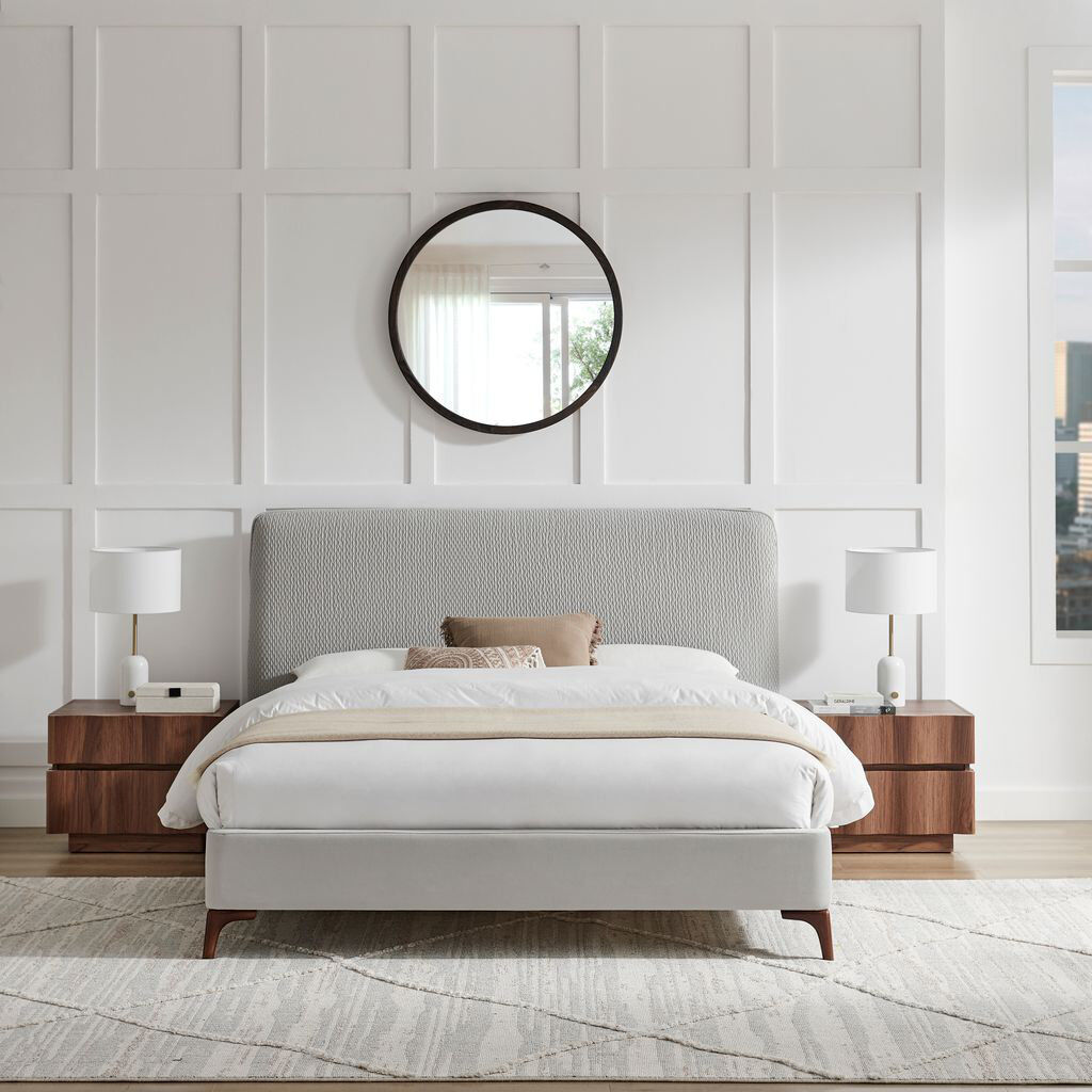 Fairmont Park Upholstered Bed Frame Grey Double
