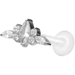 PTFE Labret mit Innengewinde + Titan-Aufsatz DESIGN
