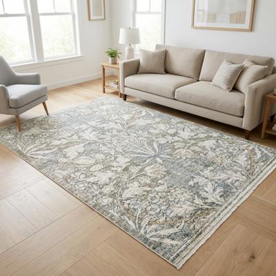 Gertmenian Paradis Traditional Floral Medallion European Inspired Design Fringe Stain-Resistant High-Traffic Indoor Area Rug Collection