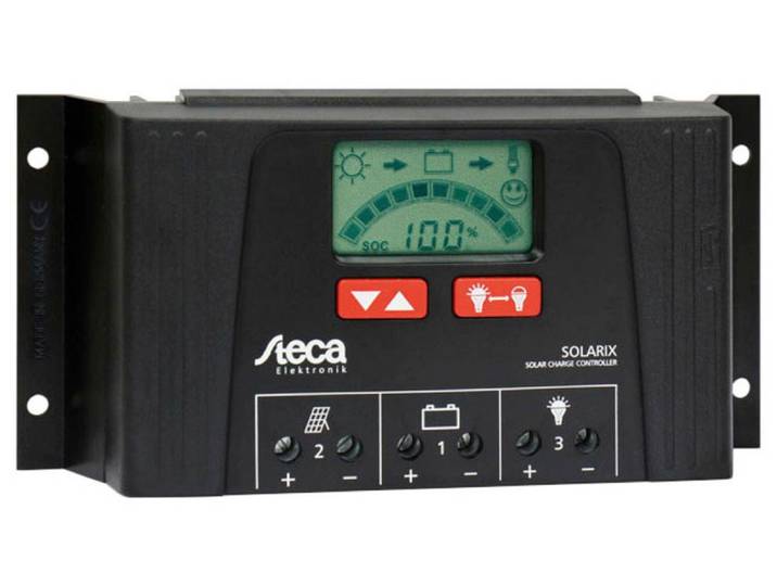 Solarladeregler STECA Steca Solarix 4040 , schwarz, B:18,7cm H:9,7cm T:4,5cm, Spannungsregler, Solarladeregler