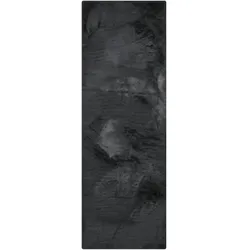 benuta Nest - Kunstfell-Teppich Dave Anthrazit 80x240 cm