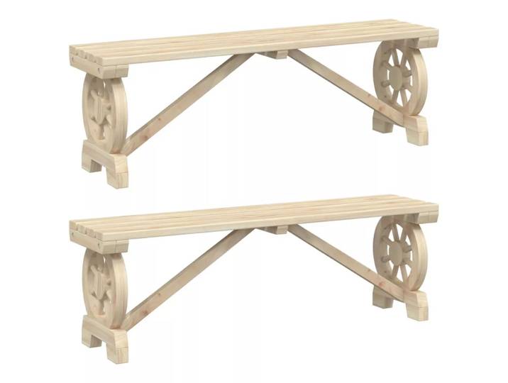 VidaXL - Gartenbank holz, One Size, Braun