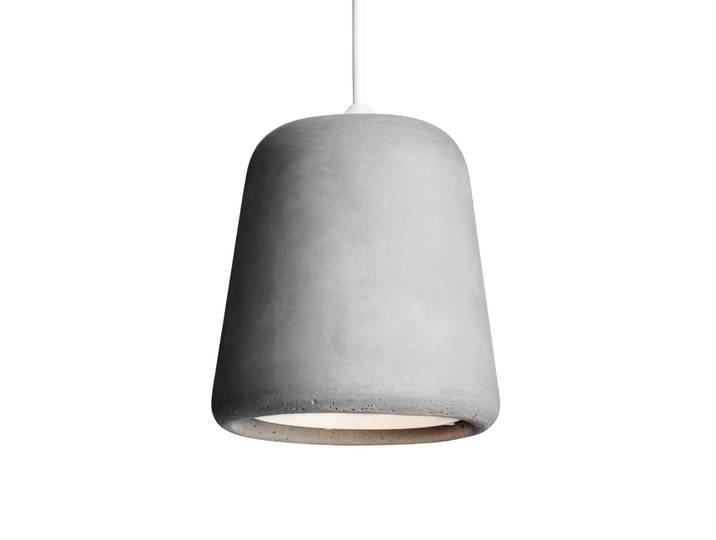 Material Pendelleuchte Light Grau Concrete - New Works Material The Originals - Wohnzimmer - Design - Stein - Einflammig