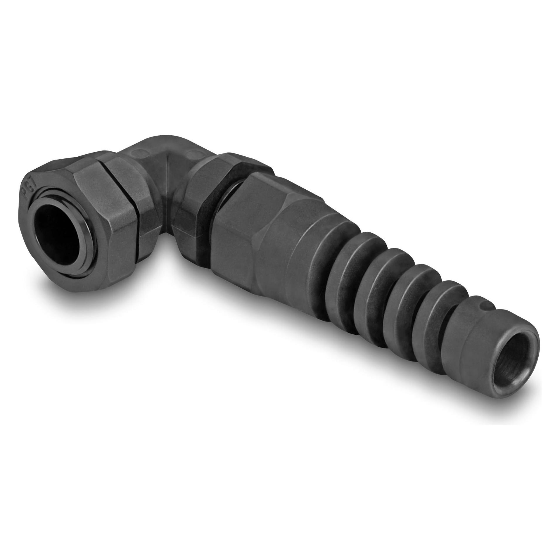 Delock Kabelverschraubung mit Zugentlastung 90° gewinkelt PG (60499)