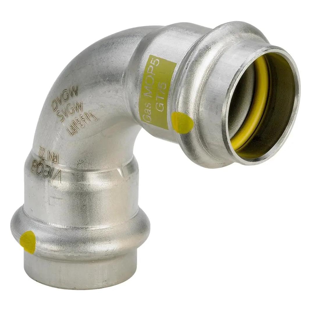 Viega Sanpress Inox G-Bogen 90 Grad, d 42mm Stahl nichtrostend Modell 0216 (Pressverbindung) (485832)