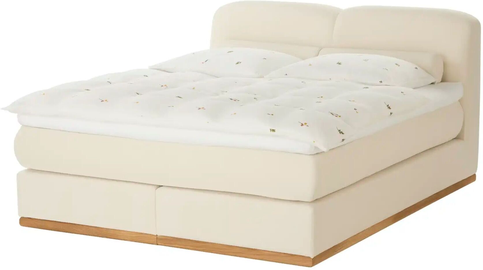 Höffner Boxspringbett  Esop ¦ creme ¦ Maße (cm): B: 180 H: 111