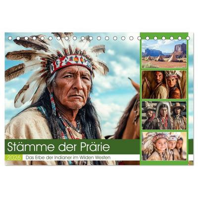 Stämme der Prärie (Tischkalender 2026 DIN A5 quer), CALVENDO Monatskalender