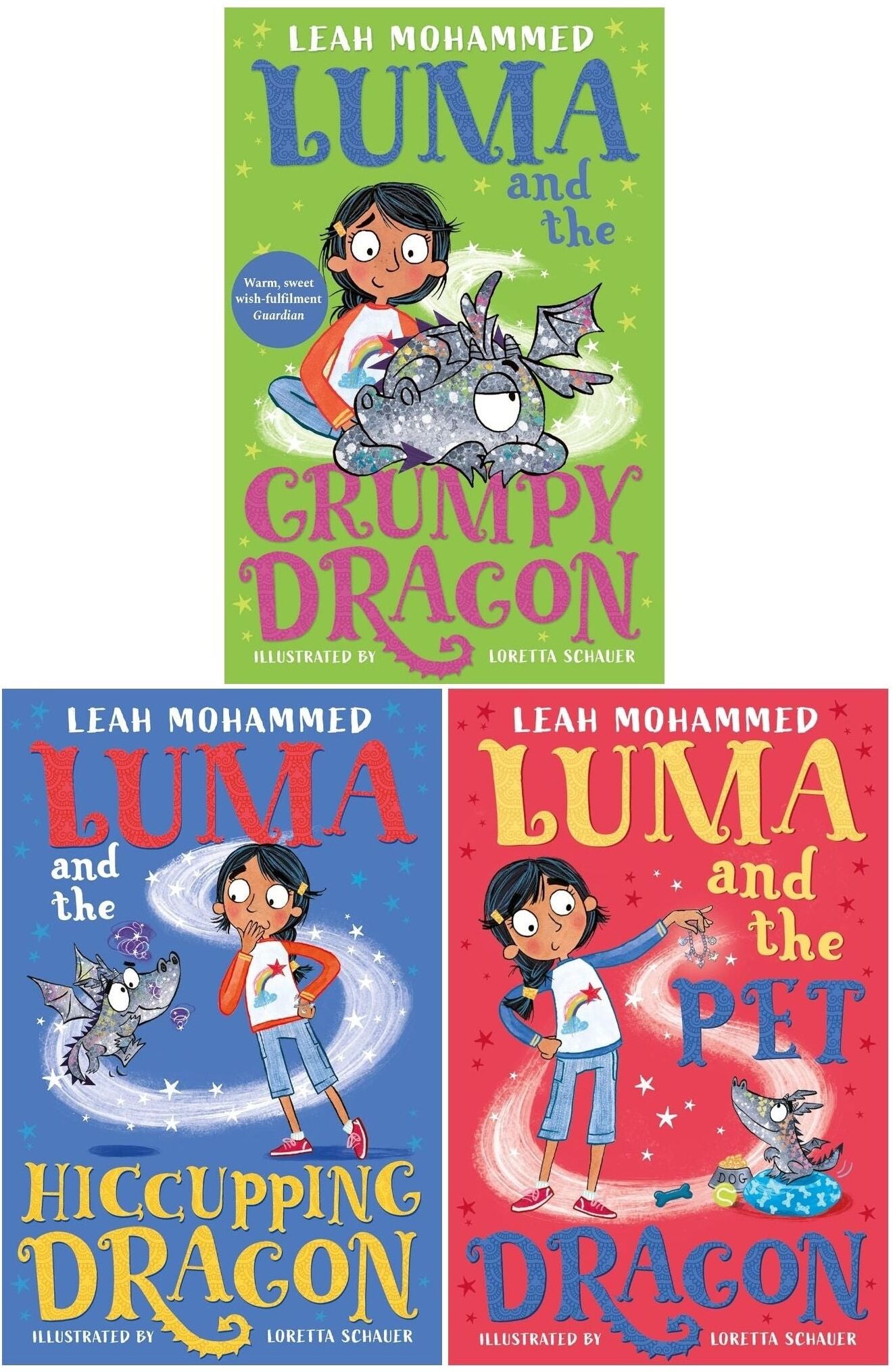Welbeck ltd Luma 3 Books Collection Set by Leah Mohammed (Luma and the Pet Dragon, Luma and the Hiccupping Dragon, Luma and the Grumpy Dragon)
