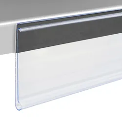 Scannerschiene DBR, magnetisch, mit Griffkante 100 mm, PVC, transparent