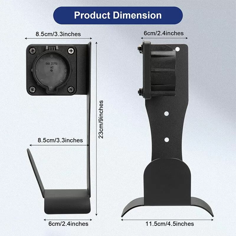 INF Support mural peu encombrant pour chargeur EV J1772