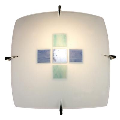 NÄVE Deckenleuchte "Vora", blau (chromfarben, weiß, blau, transparent), 1, H: 9cm, Leuchten, Deckenlampe, Deckenleuchte